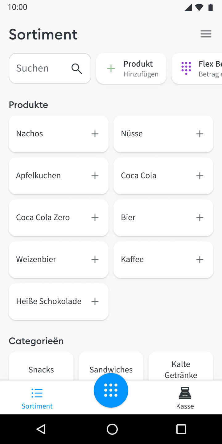 CCV SalesPOS Assortment Screen